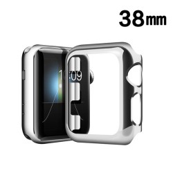 Electroplated Silver Apple Watch Transparent Case
